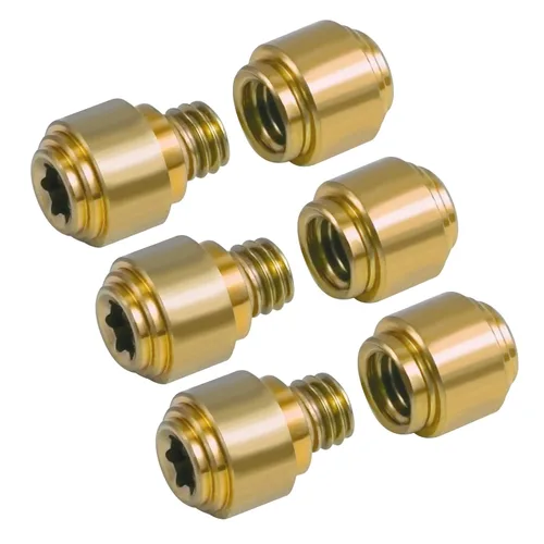 3 juegos de pernos de pulgar, tornillos de titanio, tornillos de repuesto para el pulgar, tornillos de bolsillo para cuchillos, 535 Bugout (dorado)