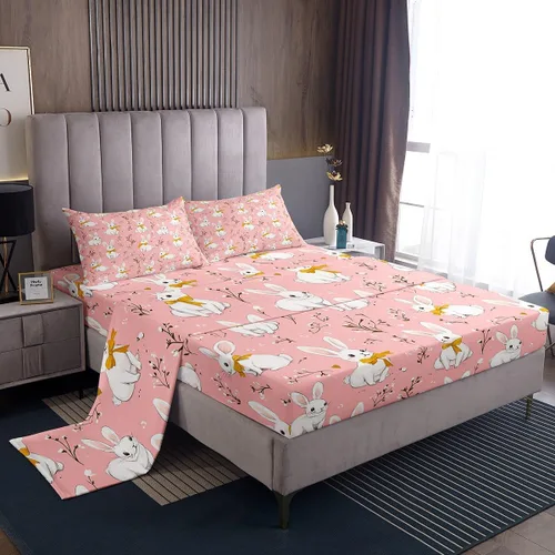 Miniatura 27 de Feelyou Juego de ropa de cama con alfabeto 3D, juego de sábanas coloridas del alfabeto inglés para niños y adultos, sábanas de dibujos animados