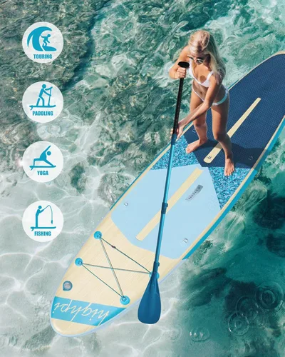Miniatura 7 de Inflatable Stand Up Paddle Board for Youth and Adults – Wide Sup with Premium Accessories, Blow Up Paddleboard for Surfing, Fishing, Yoga & More