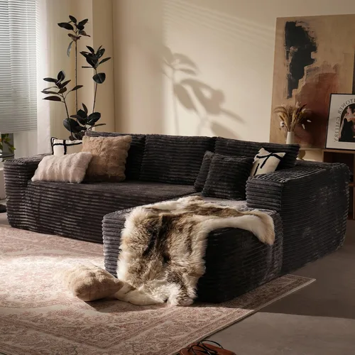 Miniatura 20 de 106" Cloud Boneless Couch with Chaise, L-Shape Deep Seat Sectional Couches, No Assembly Required, Convertible Modular Sleeper Sofa Bed, Living Room