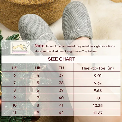Miniatura 6 de ULTRAIDEAS Grace - Pantuflas para mujer con espalda cerrada, mocasines de espuma viscoelástica con suela de goma