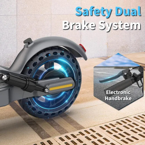 Miniatura 6 de WERHY H5PRO Scooter eléctrico con doble suspensión, motor sin escobillas de 350 W y 19 MPH, 15 millas de largo alcance, neumáticos sólidos de 8.5