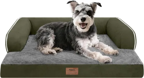 Miniatura 81 de Cama ortopédica impermeable para perros pequeños, cama para perros de tamaño mediano, cómoda cama para mascotas y gatos con lados, funda extraíble