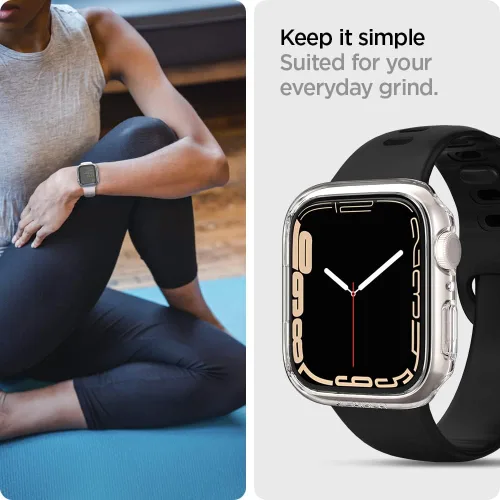 Miniatura 4 de Spigen Thin Fit Diseñado para Apple Watch Case Series 9/8/7 41mm Funda ligera de PC rígida - Negro