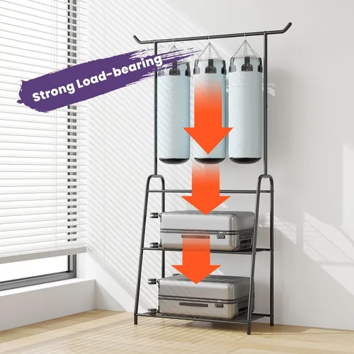 Miniatura 5 de Soporte de metal para plantas para interiores y exteriores, estante esquinero de 3 niveles de alto, escalera de flores colgante para sala de estar