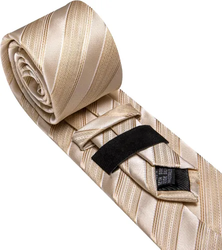 Miniatura 162 de Barry.Wang Juego de corbatas para hombre, corbata de seda a rayas, tejido a cuadros, gemelos formales, negocios, boda
