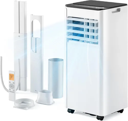Miniatura 9 de EUHOMY Aire acondicionado portátil de 10,000 BTU, unidad de CA portátil 3 en 1 con refrigeración, deshumidificador, ventilador, modo de suspensión