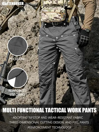 Miniatura 6 de Men's Tactical Pants Lightweight Water Resistant Cargo Pants Flex Ripstop EDC Work Hiking Outdoor Pants