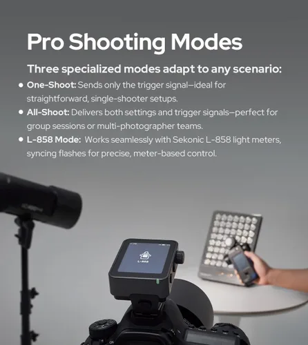 Miniatura 5 de Godox X3 Pro N X3Pro N TTL Disparador de flash inalámbrico para Nikon, transmisor de pantalla táctil 2.4G con control de aplicación Bluetooth