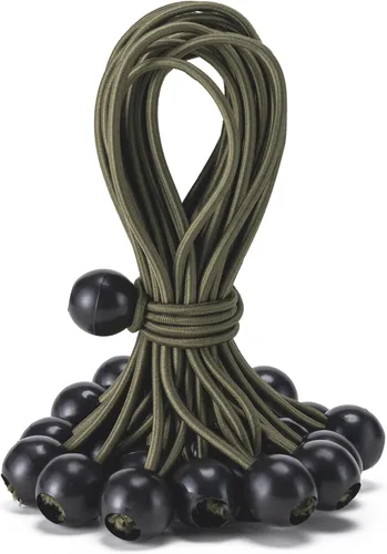 Miniatura 12 de Paquete de 30 cuerdas elásticas con bola, cuerdas elásticas resistentes de 4 pulgadas, lona de toldo con bolas elásticas para amarre de dosel
