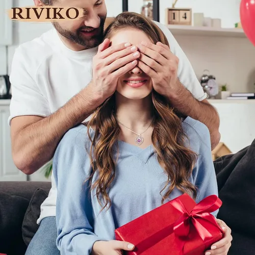 Miniatura 73 de RIVIKO Collar con símbolo de corazón infinito para mujer, plata de ley 925, delicado colgante de corazón para el día de San Valentín, día