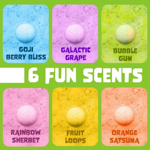 Miniatura 3 de Bombas de burbujas para niños con sorpresa de baba de baño dentro (paquete de 6) - Juguetes sensoriales coloridos para niños y niñas – Espumas