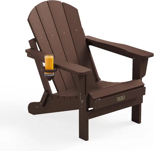 Miniatura 77 de SERWALL - Silla plegable Adirondack para patio, jardín, exterior, resistente a la intemperie, sillas para hoguera, color naranja