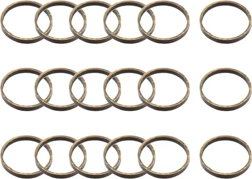 Miniatura 13 de MECCANIXITY Aretes redondos con cuentas, anillos de eslabones circulares para hacer joyas bronce