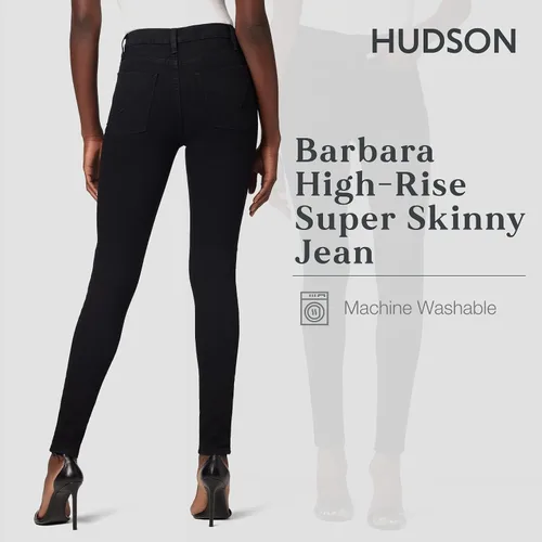 Miniatura 3 de HUDSON Jeans Barbara - Jeans de tiro alto para mujer, color negro, 25, Negro