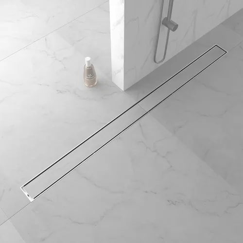 Miniatura 25 de Drenaje de ducha lineal de 12 pulgadas, drenaje de piso cepillado con rejilla de inserción de azulejos y colador de cabello, baño de acero
