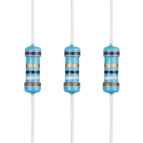Miniatura 73 de 100 resistencias de 1 ohm 1/2 W (0.5 vatios) ±1% tolerancia de película metálica, resistencia fija de múltiples valores de resistencia opcional