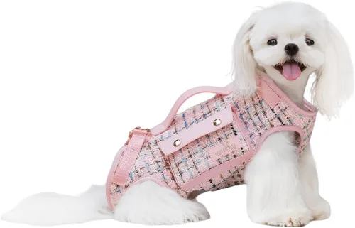 Miniatura 13 de Wakytu Arnés de elevación para perro, arnés VES ajustable para perro, correa ajustable para perro con bolsa pequeña para golosinas para cachorros