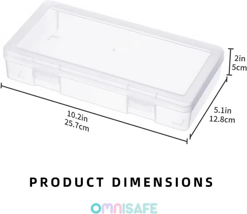 Miniatura 2 de Paquete de 9 organizadores medianos de plástico para manualidades, contenedores de almacenamiento de plástico transparente con tapa de pestillo