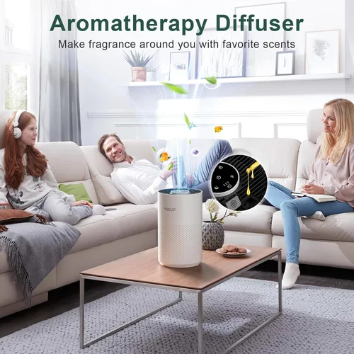 Miniatura 2 de Purificadores de aire para dormitorio y hogar de hasta 1350 pies cuadrados, purificadores de aire VNIUP H14 True HEPA para habitación, con función