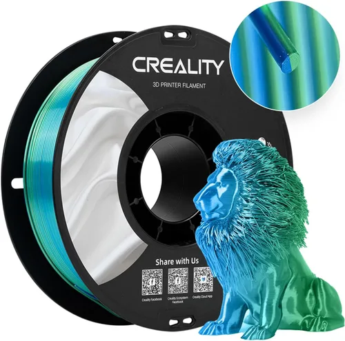 Miniatura 48 de Creality Filamento de madera PLA de 4.4 lbs, filamento de impresora 3D de 0.069 in, textura seda suave, dureza, filamento de impresión de carrete
