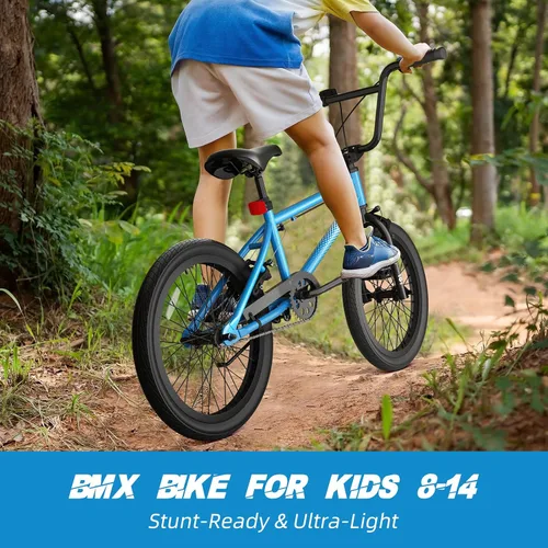 Miniatura 2 de 67i - Bicicleta BMX para niños de 18/20 pulgadas, bicicleta para niños de 8 a 12 años con freno U delantero y trasero, asiento ajustable, horquilla