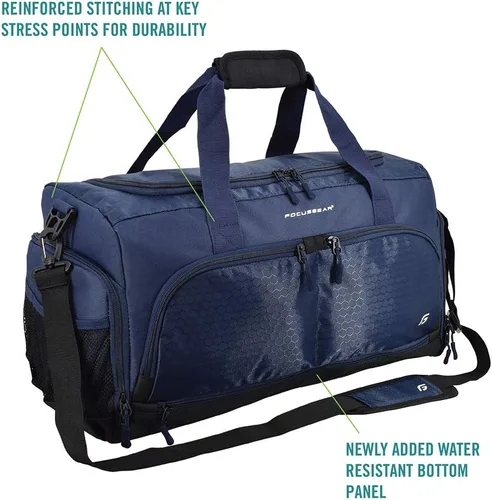 Miniatura 2 de Ultimate Gym Bag 2.0 la duradera bolsa de lona diseñada por crowdsource con 10 compartimentos óptimos, incluyendo bolsa resistente al agua