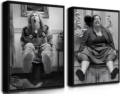 Miniatura 16 de Divertida Decoración de Pared de Baño Arte de Pared en Blanco y Negro - Pósteres de Películas Clásicas Impresión en Lienzo, Arte de Pared Divertido