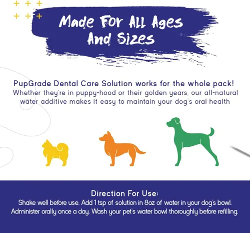 Miniatura 7 de PupGrade Solución de aditivo de agua para el cuidado dental - Cuidado bucal avanzado para perros - Enjuague dental para aliento fresco para luchar