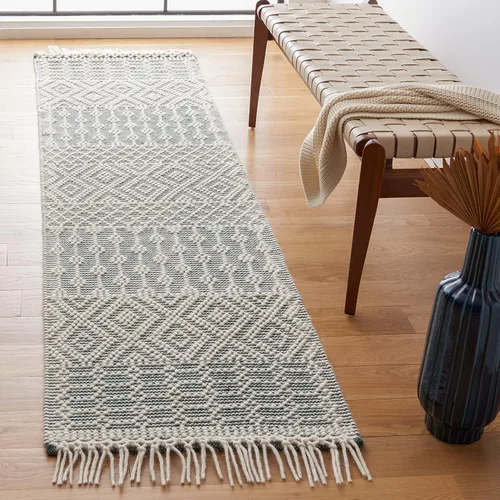 Miniatura 17 de SAFAVIEH Natura Collection - Alfombra decorativa de 2 x 3 pies, color marfil, con flecos de lana marroquí bohemia, hecha a mano, ideal para zonas