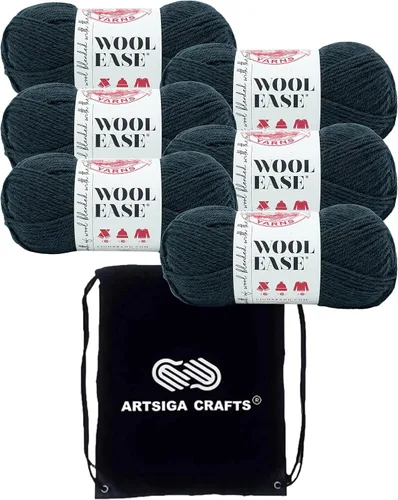 Miniatura 39 de Lion Brand Wool Ease Canyon Sunset 620-003 (3-Skeins - Mismo Lote de Tinta) Estambre Medio #4 Acrílico, Hilo de Lana para Crochet y Tejido con Bolsa