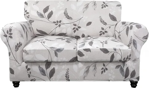 Miniatura 42 de SearchI Funda elástica para sofá con estampado, Fundas para sofá con diseño floral, 2 piezas de funda elástica para sillón con funda de cojín