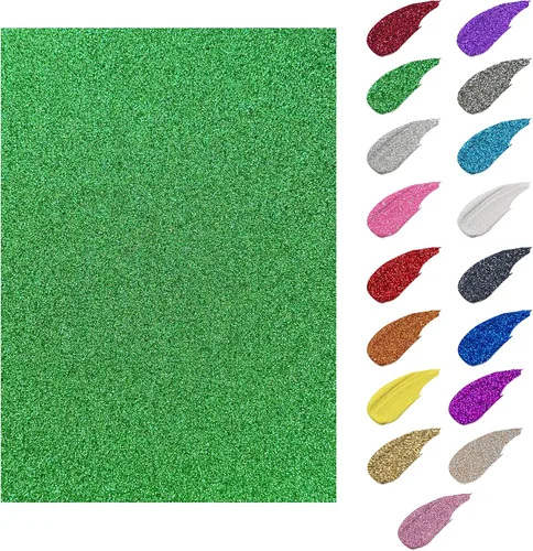 Miniatura 4 de S - Papel de cartulina con purpurina, sin desprendimiento, papel para manualidades y proyectos de bricolaje, papel brillante para hacer tarjetas