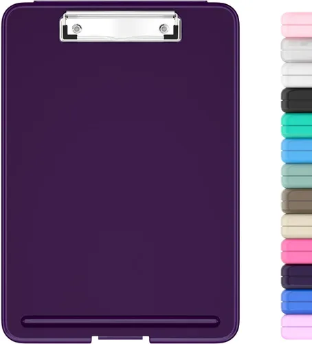 Miniatura 10 de Hongri Portapapeles con almacenamiento, 8.5 x 11 pulgadas, clip de enfermería, plegable para enfermeras, abogados, estudiantes, aula, oficina