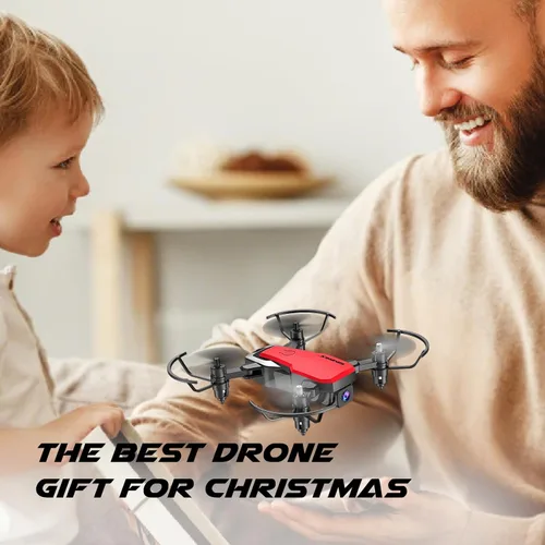 Miniatura 9 de SIMREX Mini dron con cámara 720P HD FPV, cuadricóptero plegable controlado por control remoto, mini dron con mantenimiento de altitud, volteo 3D