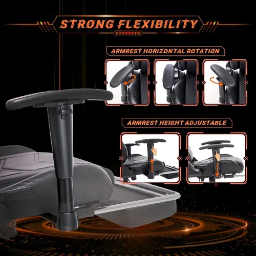 Miniatura 4 de AA Products - Silla ergonómica para videojuegos, silla ergonómica de carreras de computadora con respaldo alto, silla de oficina ajustable