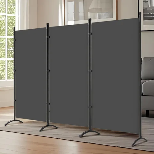 Divisor de habitación de 3 paneles, pantalla de privacidad plegable de 6 pies, pared de división portátil para separación de oficina, dormitorio y