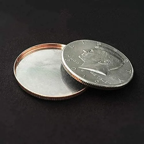 Miniatura 2 de SUMAG 1 pc Magnético Expandido Shell Trucos de magia (medio dólar) monedas aparecen desaparecer accesorios mágicos para magos accesorio de cerca