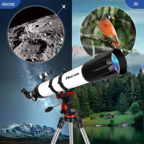 Miniatura 7 de MEEZAA Telescopio, Telescopio para Adultos de Alta Potencia Profesional, Apertura de 90mm 800mm Telescopios Refractores para Principiantes