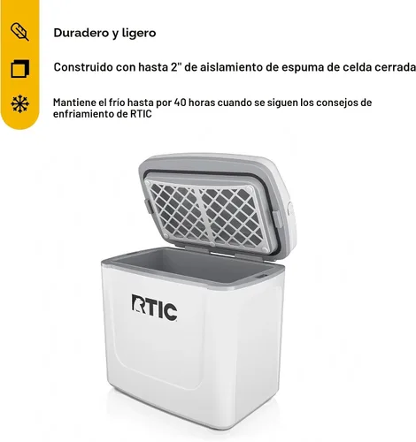 Miniatura 2 de RTIC Hielera Personal para Viaje por Carretera de 8 QT, Pequeña, Compacta, Aislada, Caja de Hielo Portátil para Comida, Bebida, Bebidas, Playa