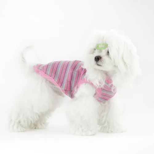Miniatura 7 de Eleva la Comodidad y Moda de tu Mascota: Chaleco de Camisa para Perros de Algodón 100% Acanalado Premium para Razas Pequeñas como Chihuahuas, Rosa