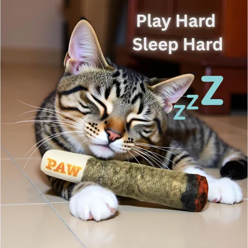 Miniatura 5 de Nestpark Juguete para gatos con hierba gatera Doobie - Pateador de gatitos crujiente con hierba gatera extra fuerte - Juguete interactivo divertido