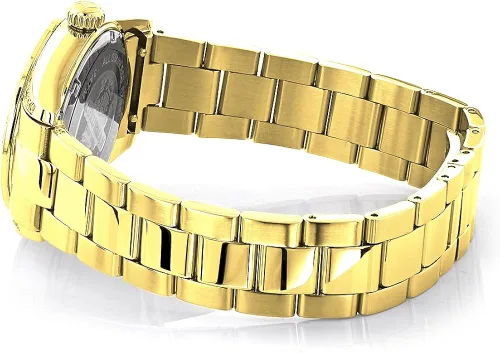 Miniatura 2 de LUXURMAN Iced Out - Reloj de mujer chapado en oro amarillo con diamantes Tribeca de 15 quilates Amarillo