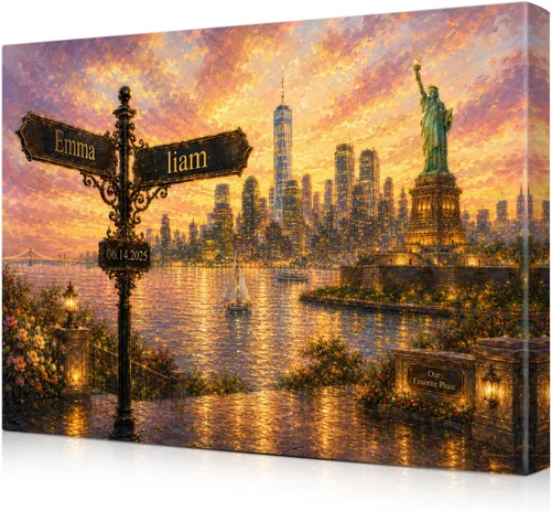 Miniatura 172 de IPIC - Personalized Framed Canvas with Custom Street Sign in Boston Personalized Street Signs with Names, Custom Canvas Print, Boston Sunset