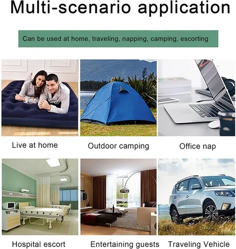 Miniatura 7 de Onirii Colchón de Aire Individual Tamaño Twin para Camping con Bomba de Aire, Colchón de Aire Inflable, Cama Inflable Portátil Engrosada, Gris