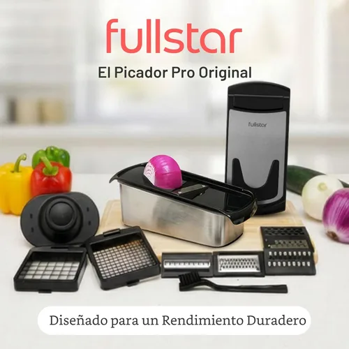 Miniatura 2 de Fullstar The Original Pro Chopper - Picador de verduras y espiralizador, picador de alimentos con recipiente, rebanador de frutas, utensilios