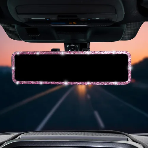 Miniatura 11 de JOYTUTUS Espejo retrovisor, universal de 11.81 pulgadas, panorámico, convexo, retrovisor interior con clip, espejo gran angular para reducir