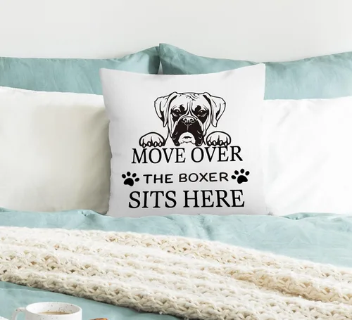 Miniatura 6 de Fundas de almohada Boxer Decor de 18 x 18 pulgadas, decoración del hogar de perros, regalos para amantes de los perros, almohadas decorativas Move