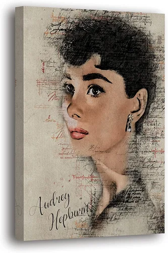 Miniatura 14 de SpiritualHands Audrey Hepburn Póster de Arte de Pared Lienzo Enmarcado, Pósteres de Arte de Pared Haus and Hues, Decoración de Pared Moderna Audrey