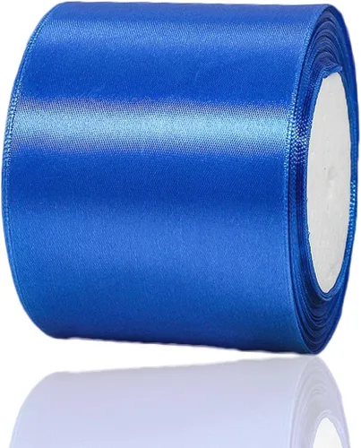 Miniatura 47 de Cinta azul de 1-1/2 pulgadas x 25 yardas, cinta de seda de satén azul real para envolver regalos, fabricación de lazos para el cabello, ramos